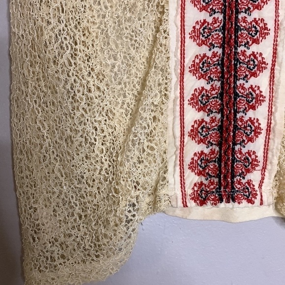 Free People bohemian sleeveless top cream oatmeal small women’s - Picture 7 of 10